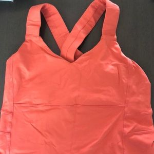 Peach colored Lululemon Tank
